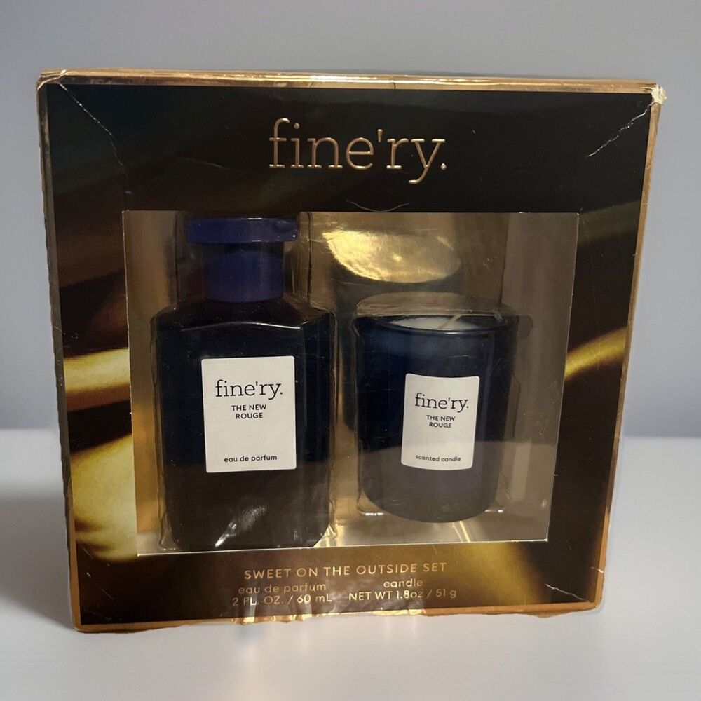 fine'ry FINERY SWEET ON THE OUTSIDE 2 Oz. Eau De Parfum & 1.8 Oz. CANDLE NEW NIB